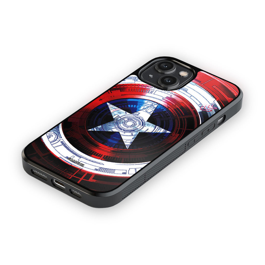 Captains Shield Decoded Glass iPhone Case for iPhone 14 | Macmerise