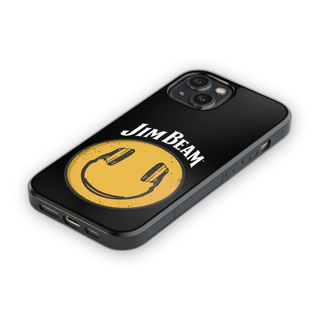 Jim Beam Smiley Black Glass iPhone Case for iPhone 14 | Macmerise