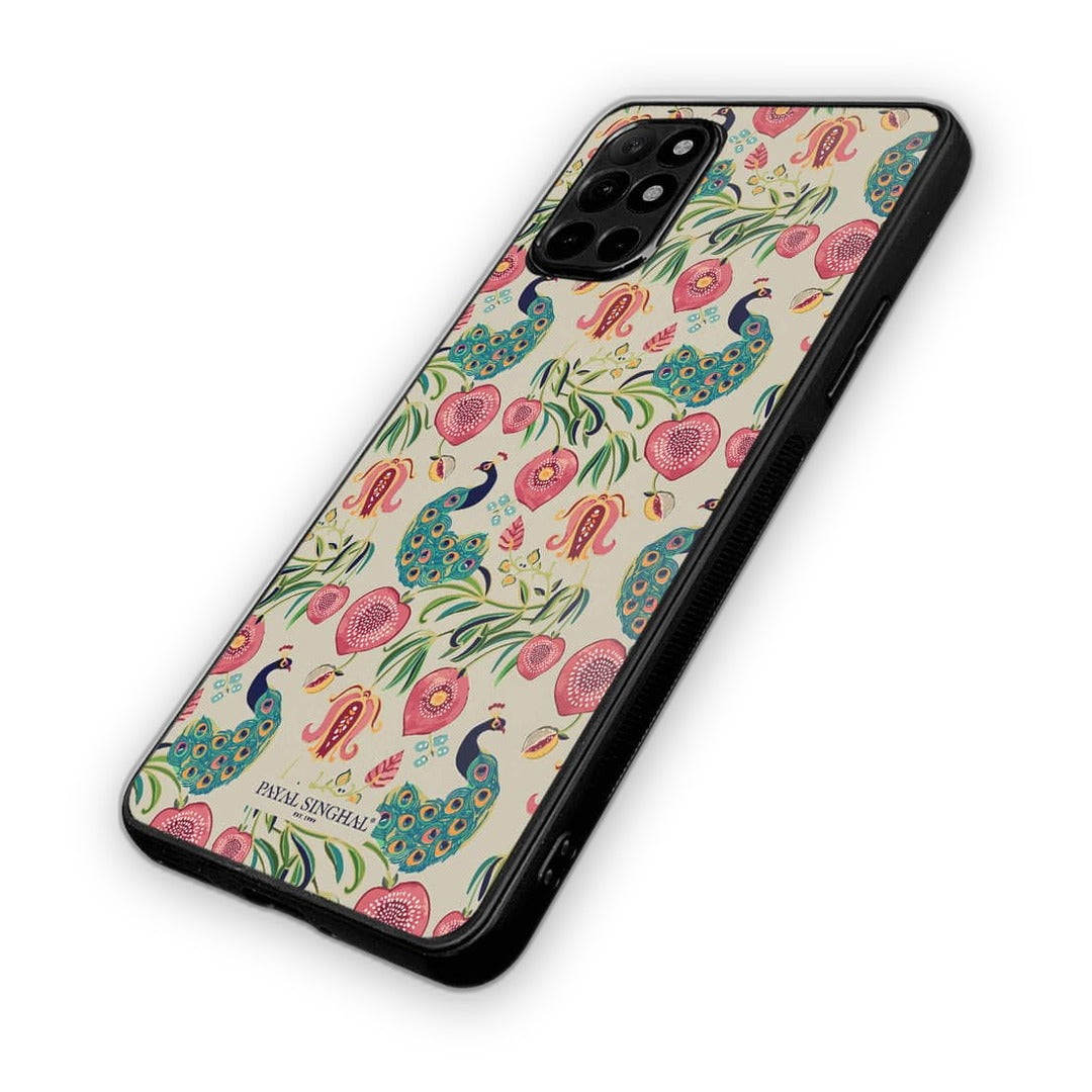Payal Singhal Anaar and Mor Beige Phone Case for OnePlus 8t Bumper | Macmerise