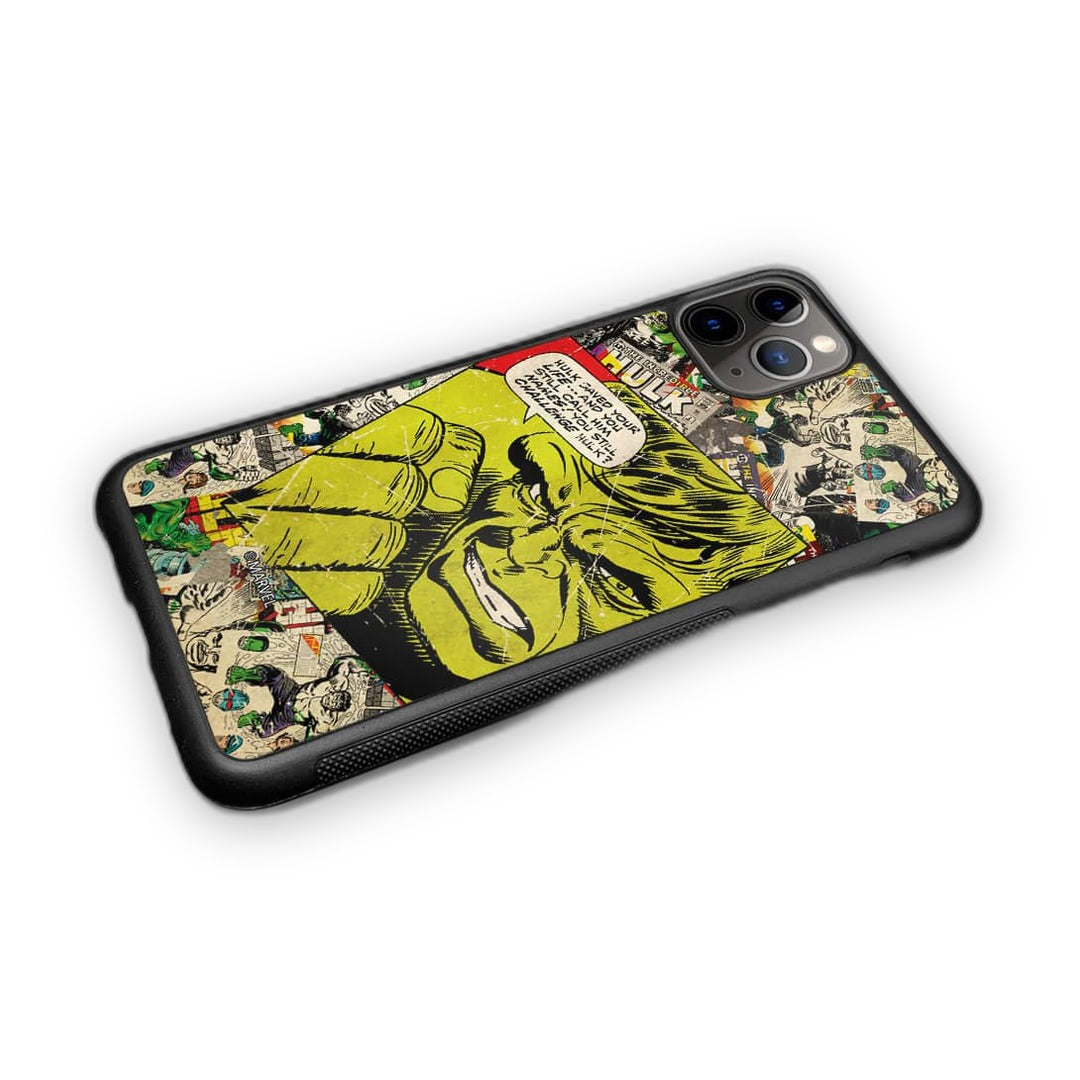 Comic Hulk Glass iPhone Case for iPhone 11 Pro Max | Macmerise