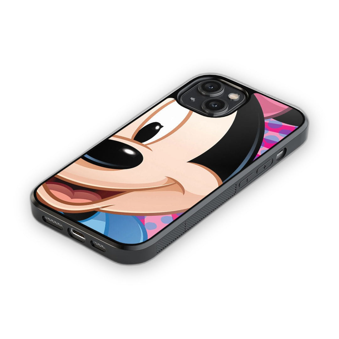 Zoom Up Minnie Glass iPhone Case for iPhone 14 | Macmerise