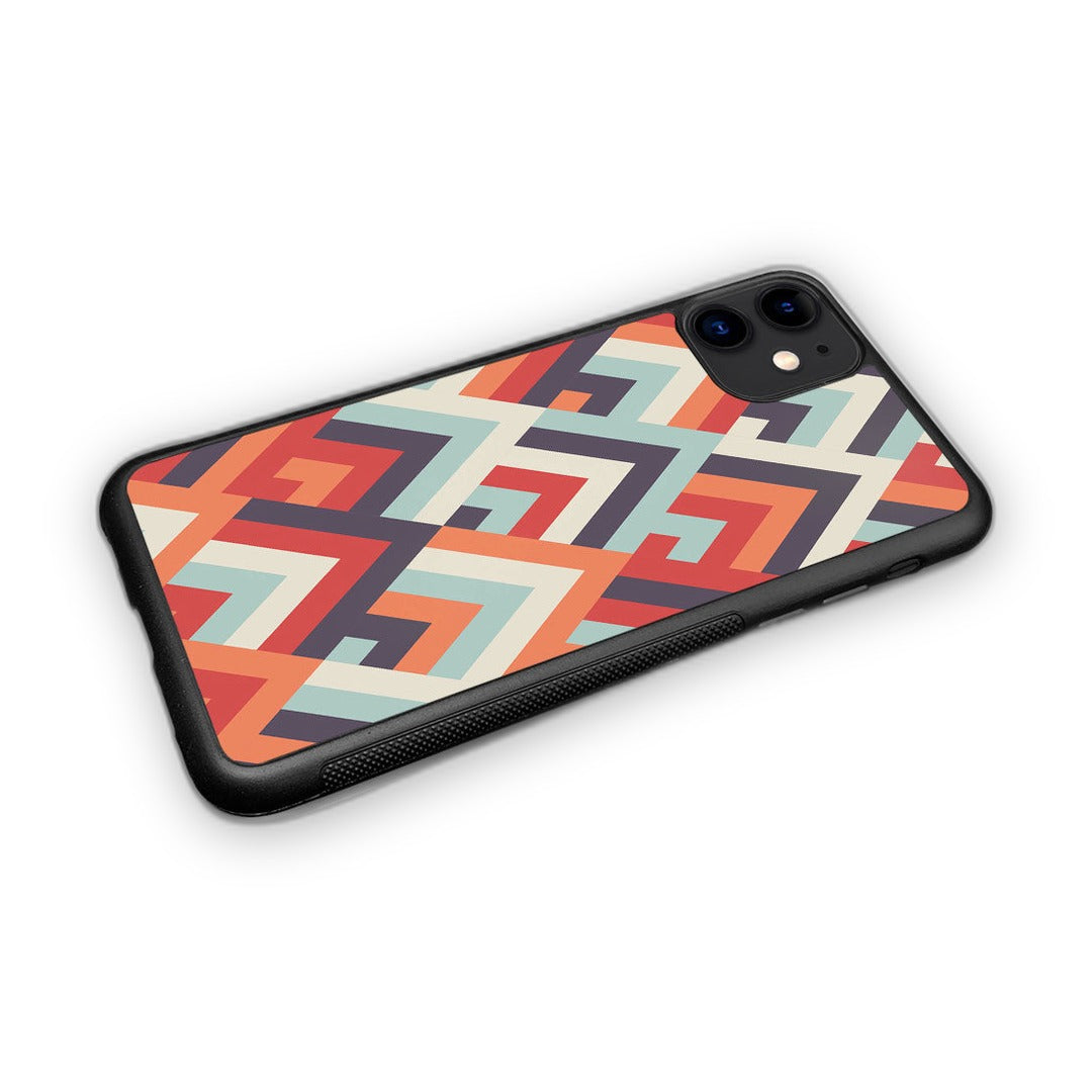 Symmetric Chevron Glass iPhone Case for iPhone 11 | Macmerise