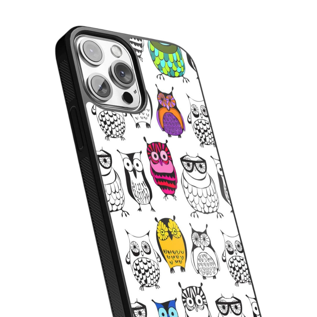 Owl Art Glass iPhone Case for iPhone 13 Pro | Macmerise
