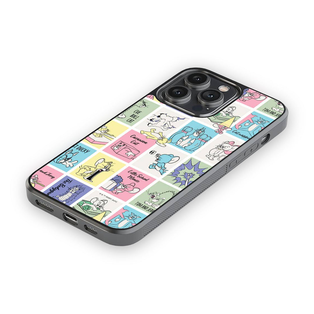 Cat Chase Glass iPhone Case for iPhone 14 Pro Max | Macmerise