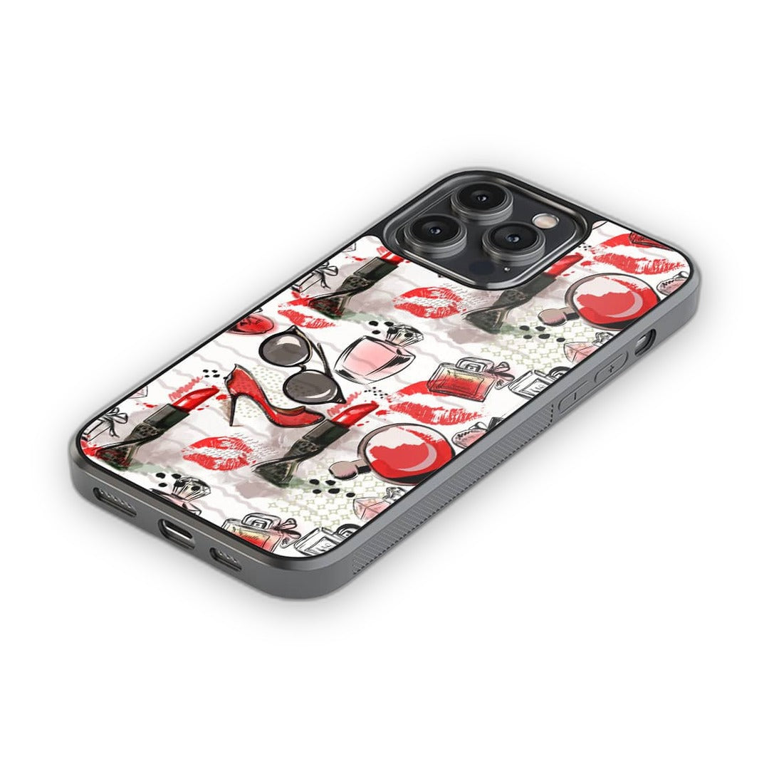 Fashionista Essentials Glass iPhone Case for iPhone 14 Pro Max | Macmerise