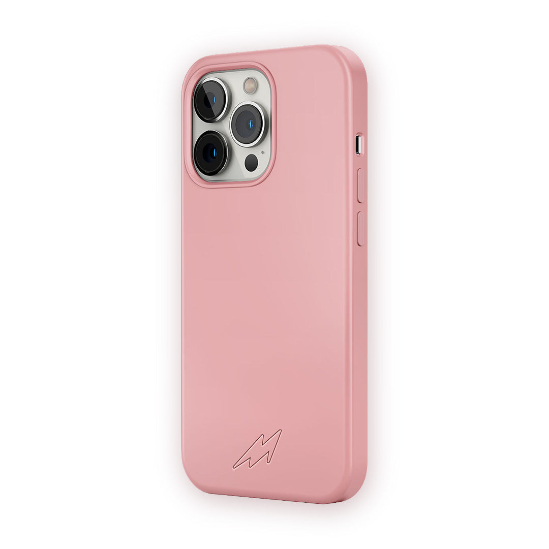Basics Glass iPhone Case for iPhone 12 Silicone Baby Pink | Macmerise