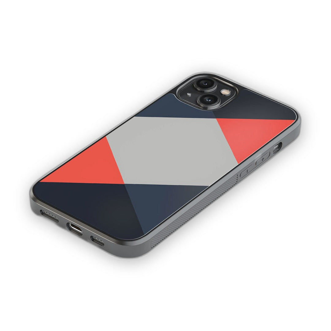 Criss Cross iPhone 14 Plus Cover Coral - back view | Macmerise