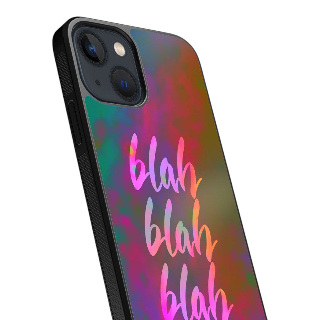 Blah Blah Glass iPhone Case for iPhone 13 Mini | Macmerise