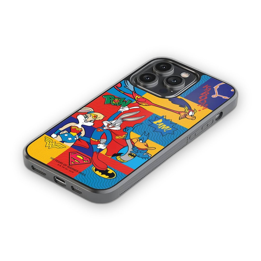 Justice League Shuffle Glass iPhone Case for iPhone 14 Pro Max | Macmerise