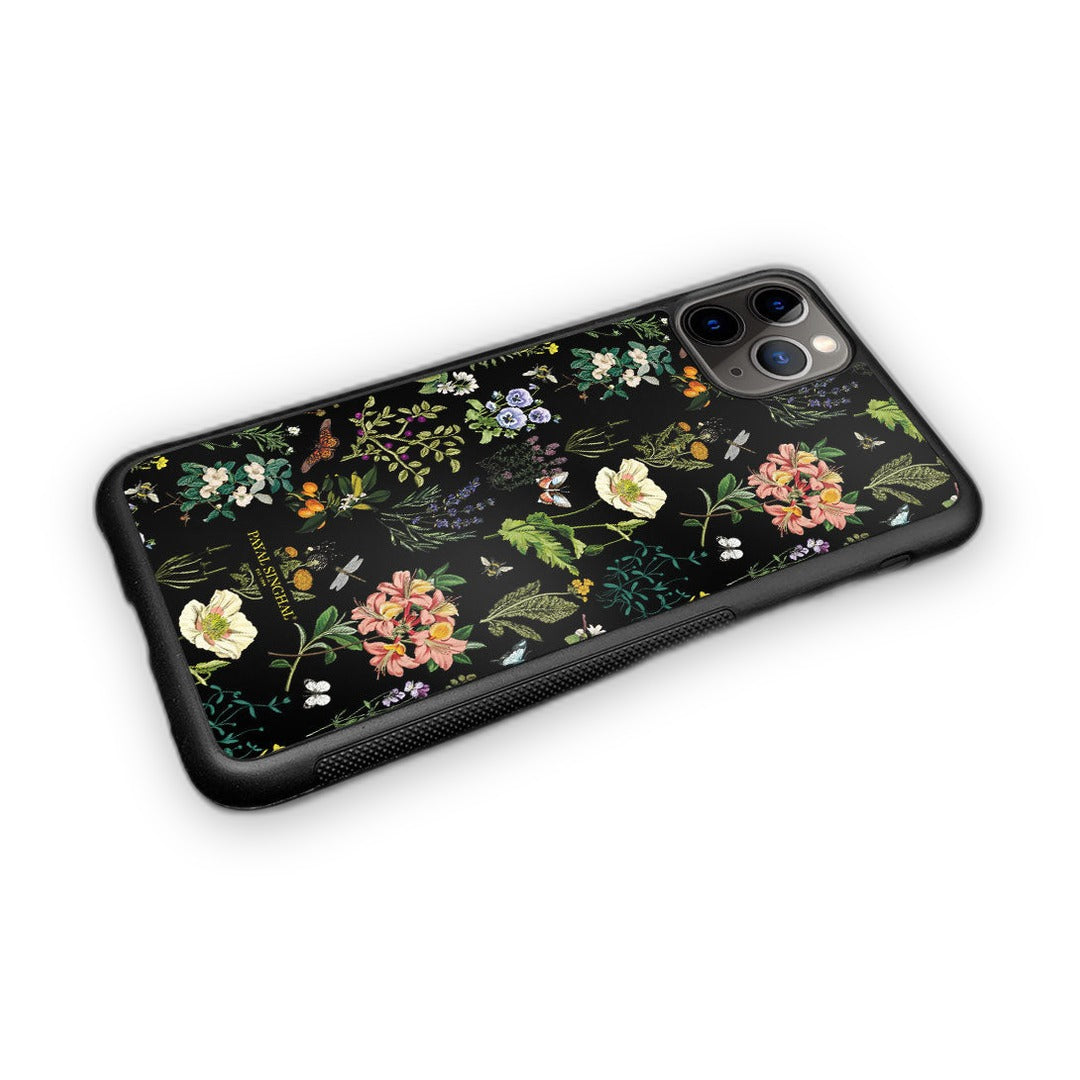 Payal Singhal Titli Black Glass iPhone Case for iPhone 11 Pro Max | Macmerise