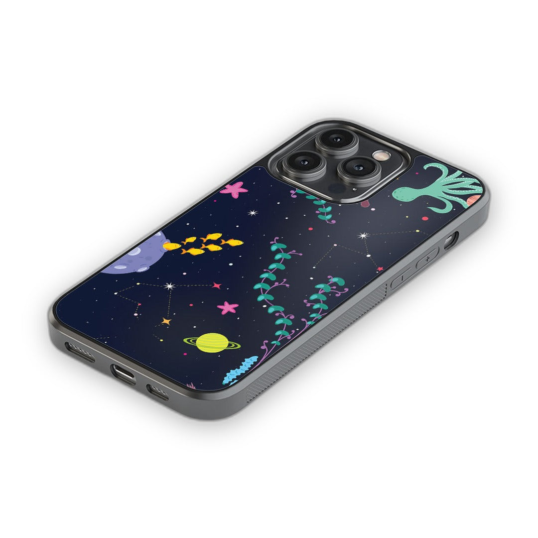 Space Aquarium Glass iPhone Case for iPhone 14 Pro Max | Macmerise