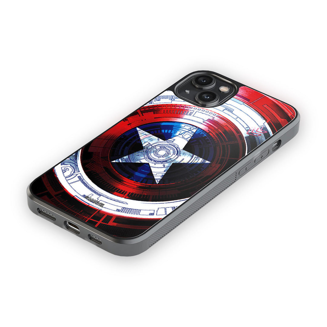 Captains Shield Decoded Glass iPhone Case for iPhone 14 Plus | Macmerise