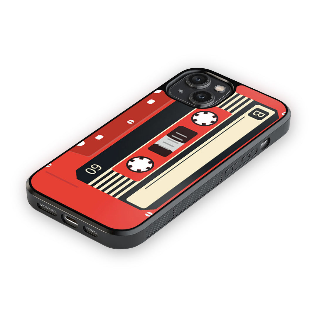 Cassette Red Glass iPhone Case for iPhone 14 | Macmerise