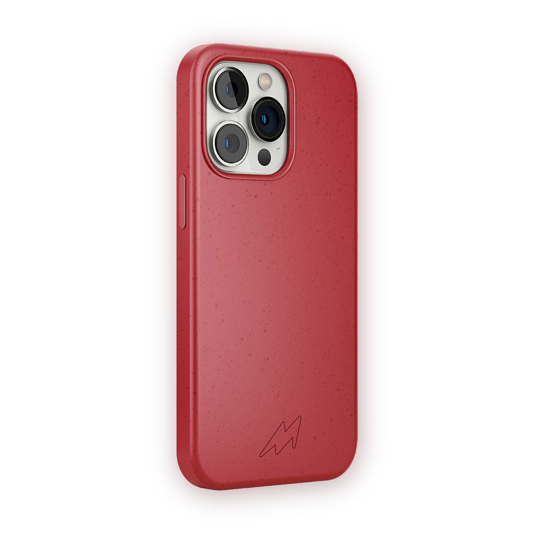 Basics Glass iPhone Case for iPhone 13 Pro Ecofriendly Red | Macmerise