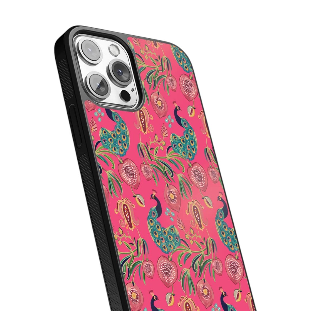 Payal Singhal Anaar and Mor iPhone 13 Pro Cover Pink - back view | Macmerise