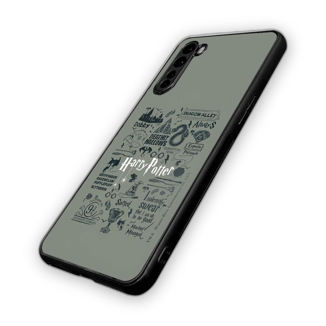 Harry Potter Infographic Grey Phone Case for OnePlus Nord | Macmerise