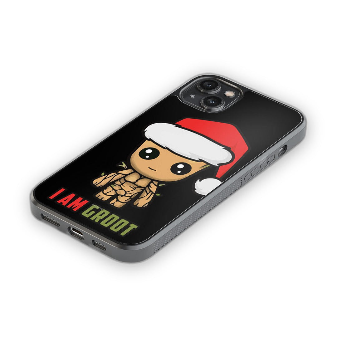 Groot Santa Glass iPhone Case for iPhone 14 Plus | Macmerise