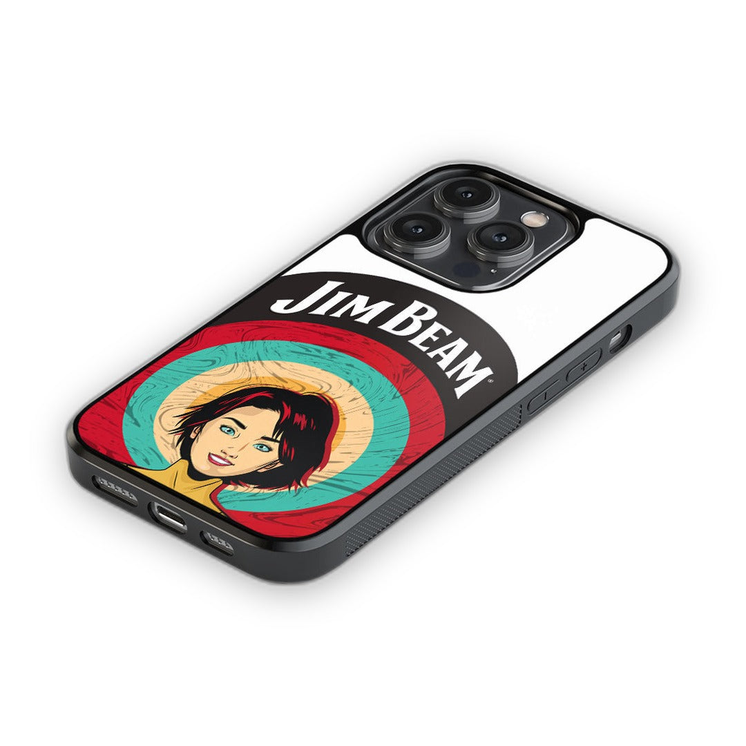Jim Beam Character White Glass iPhone Case for iPhone 14 Pro | Macmerise