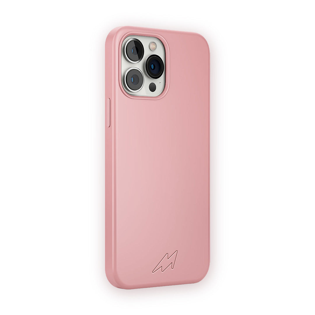 Basics Glass iPhone Case for iPhone 13 Pro Max Silicone Baby Pink | Macmerise