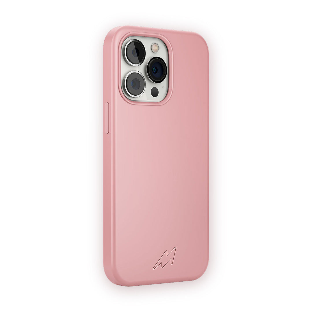 Basics Glass iPhone Case for iPhone 13 Pro Silicone Baby Pink | Macmerise