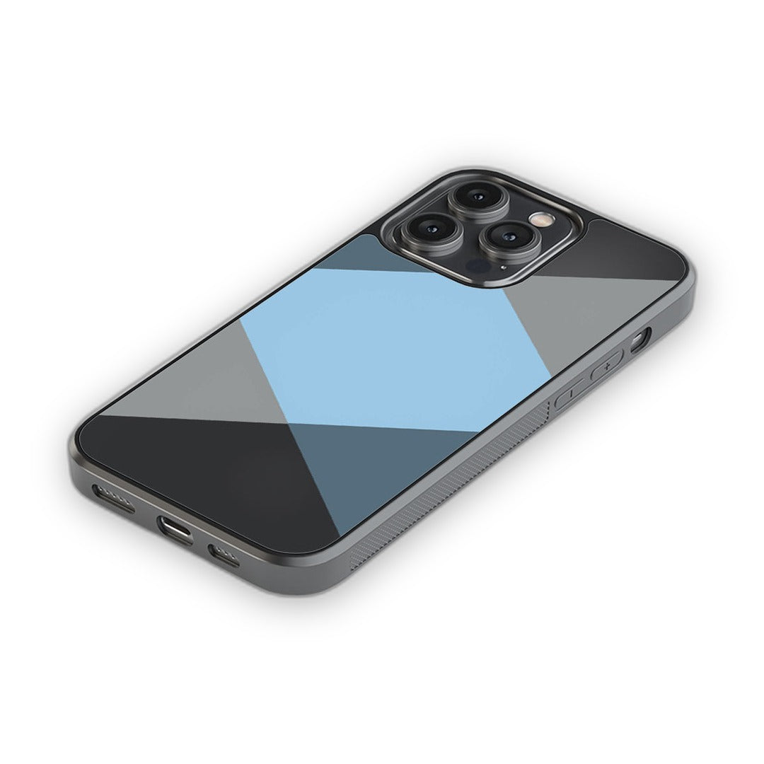 Criss Cross Blue Glass iPhone Case for iPhone 14 Pro Max | Macmerise