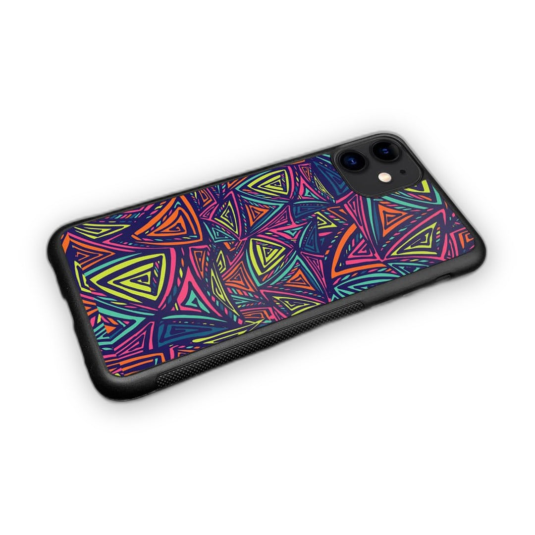 Neon Angles Glass iPhone Case for iPhone 11 | Macmerise