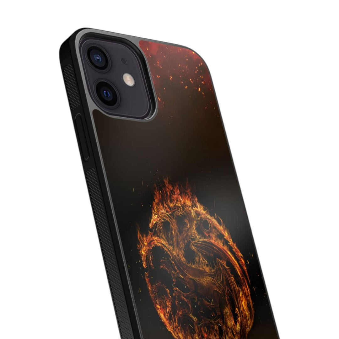 Targaryen Sigil Fire Glass iPhone Case for iPhone 12 | Macmerise