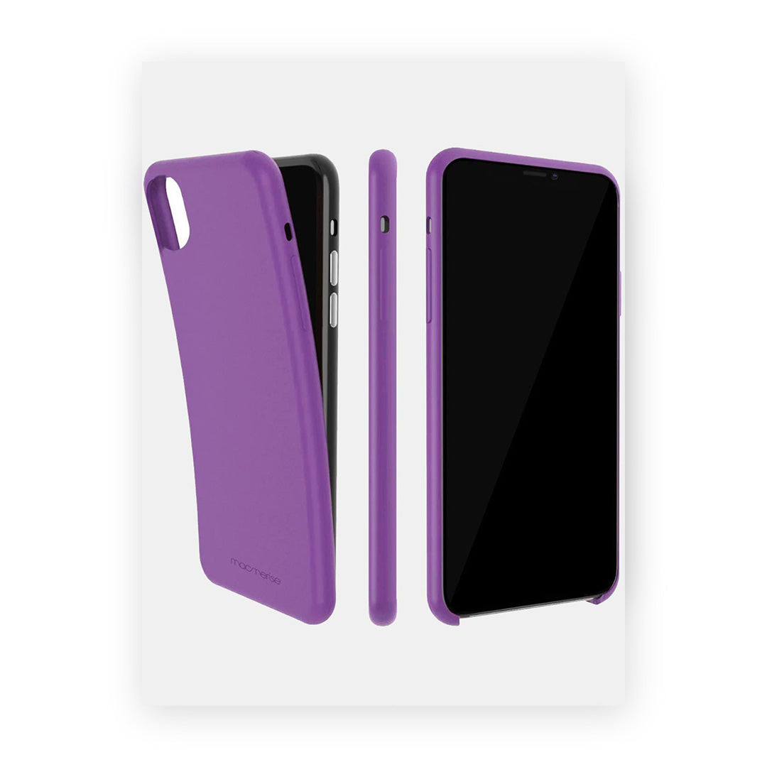 Basics iPhone XR Silicone Case Purple - side view | Macmerise