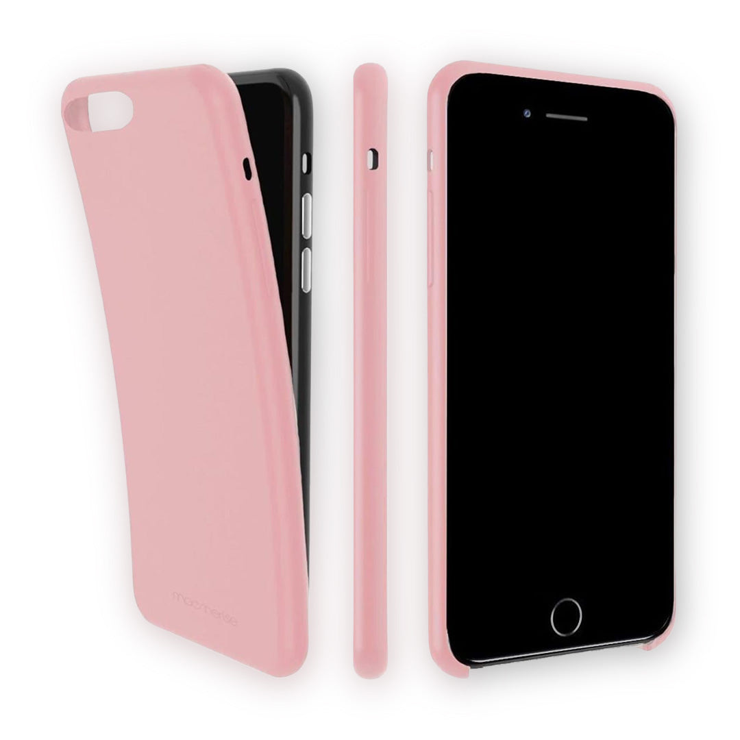 Basics Glass iPhone Case for iPhone 7 Plus Silicone Baby Pink | Macmerise