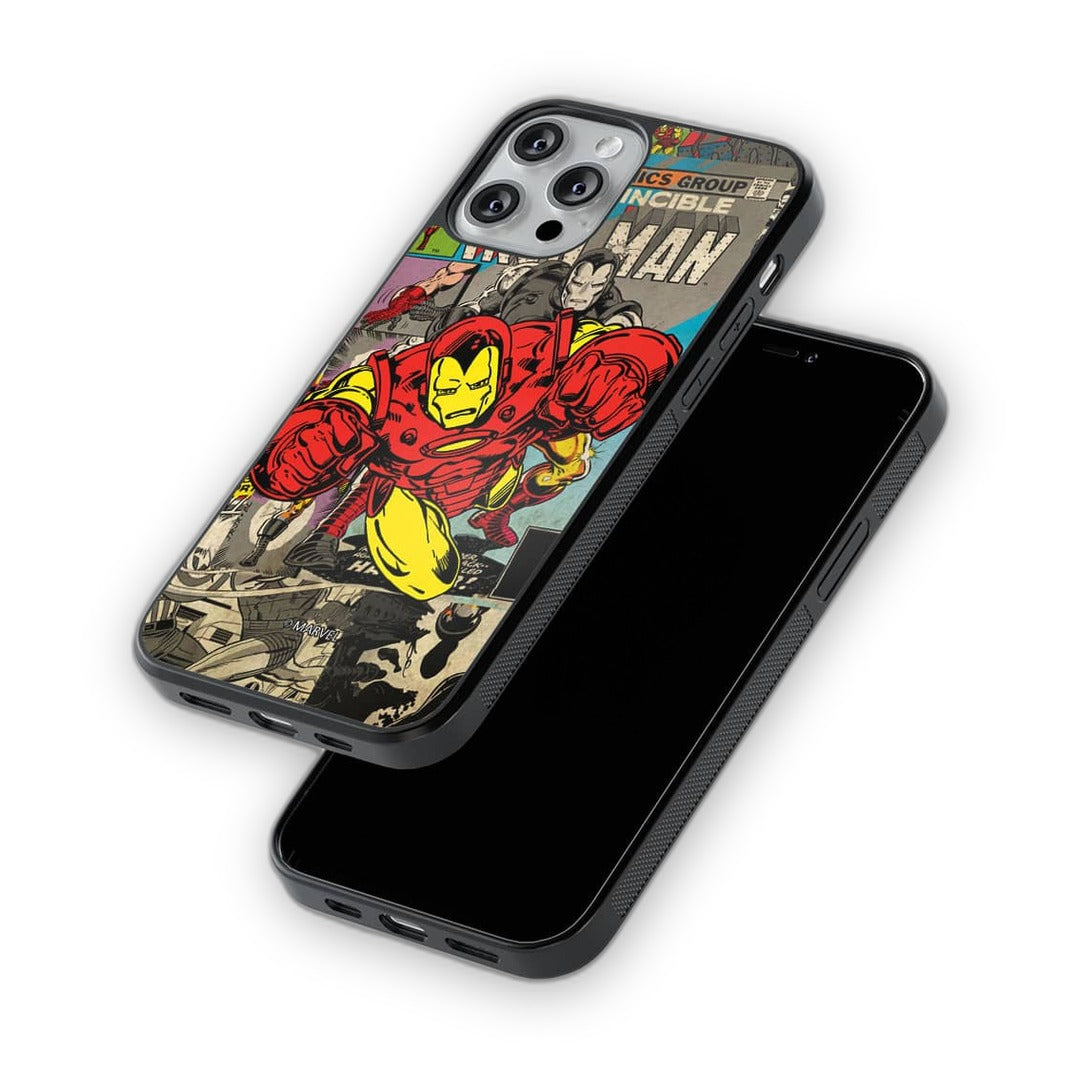 Comic Iron Man Glass iPhone Case for iPhone 13 Pro | Macmerise