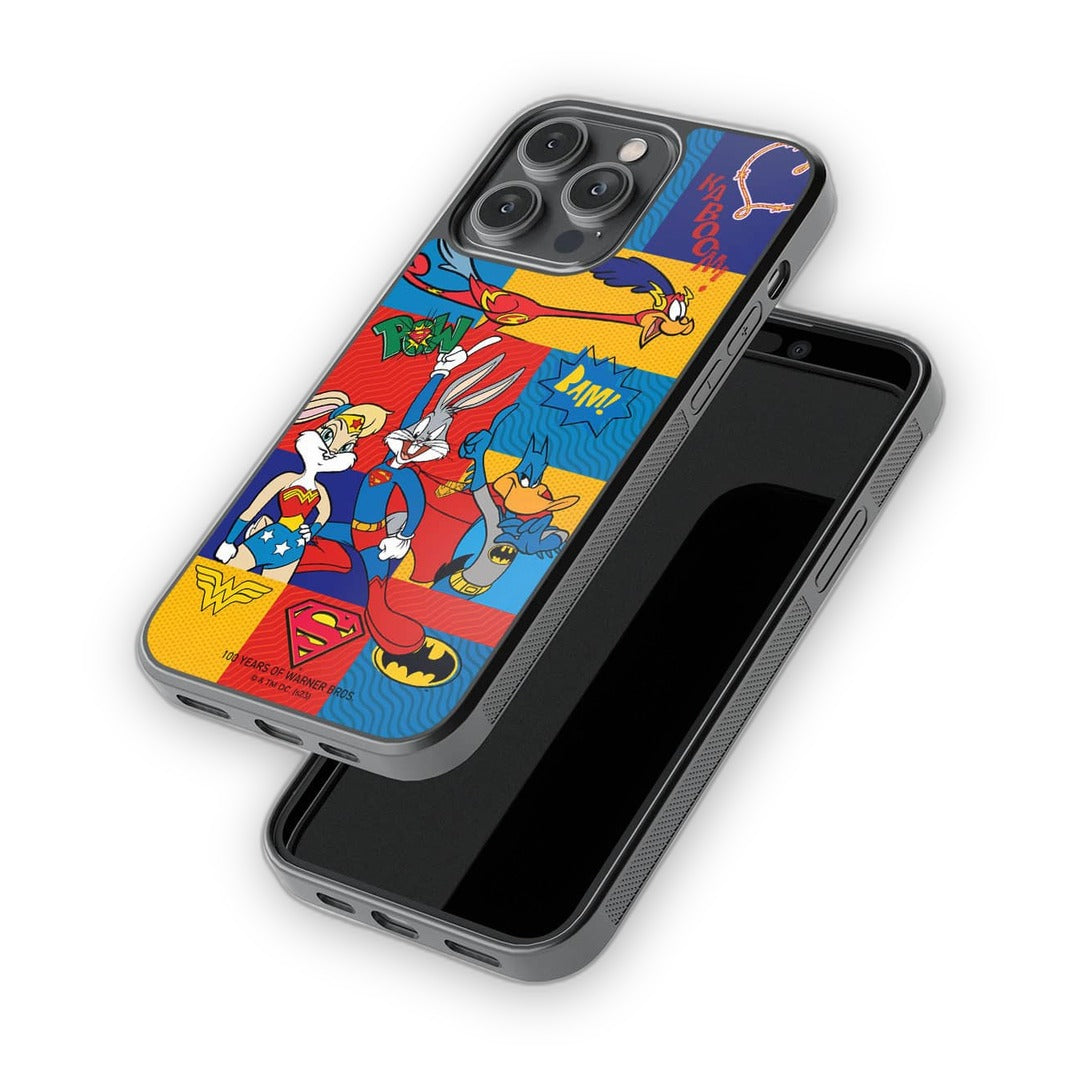 Justice League Shuffle Glass iPhone Case for iPhone 14 Pro Max | Macmerise