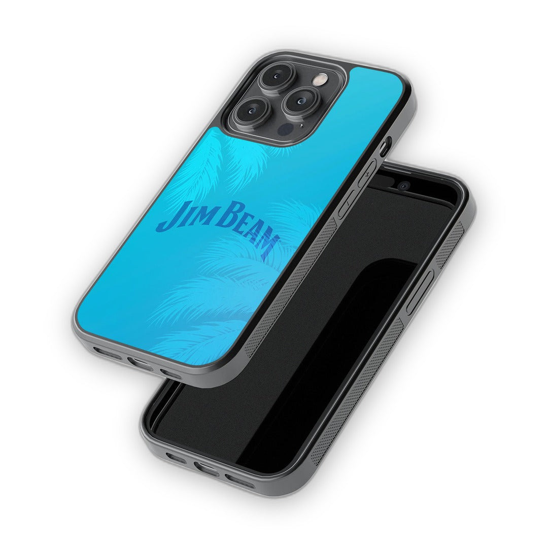 Jim Beam Palms Blue Glass iPhone Case for iPhone 14 Pro | Macmerise