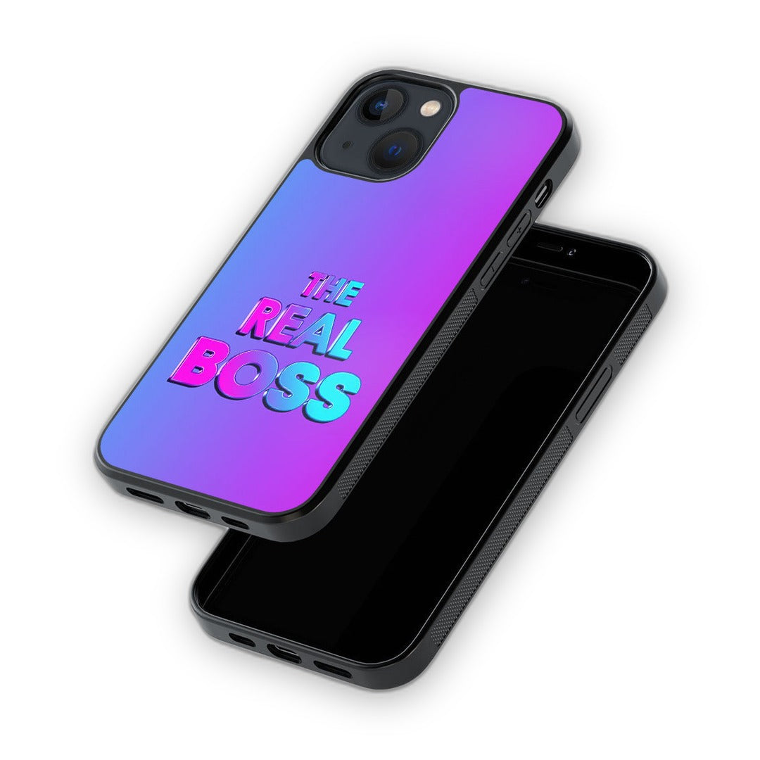 I Am the Real Boss Glass iPhone Case for iPhone 13 | Macmerise