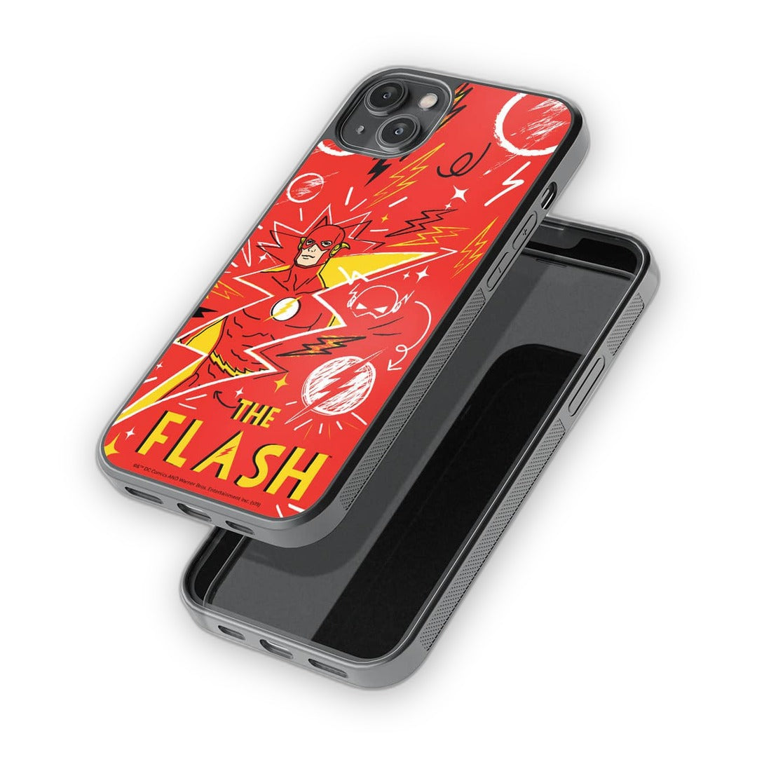 Flash Doodle Glass iPhone Case for iPhone 14 Plus | Macmerise
