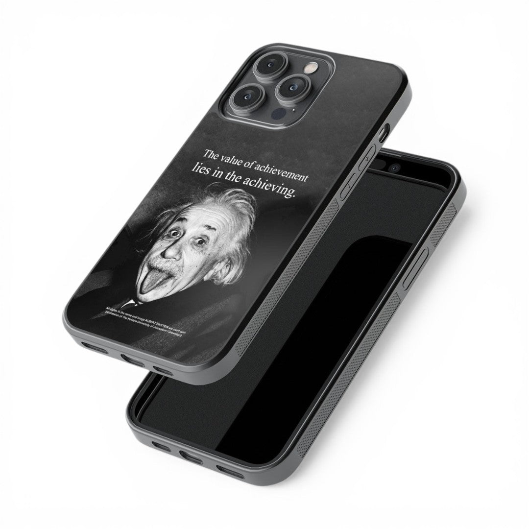 Achieving Albert Einstein Glass iPhone Case for iPhone 14 Pro Max | Macmerise