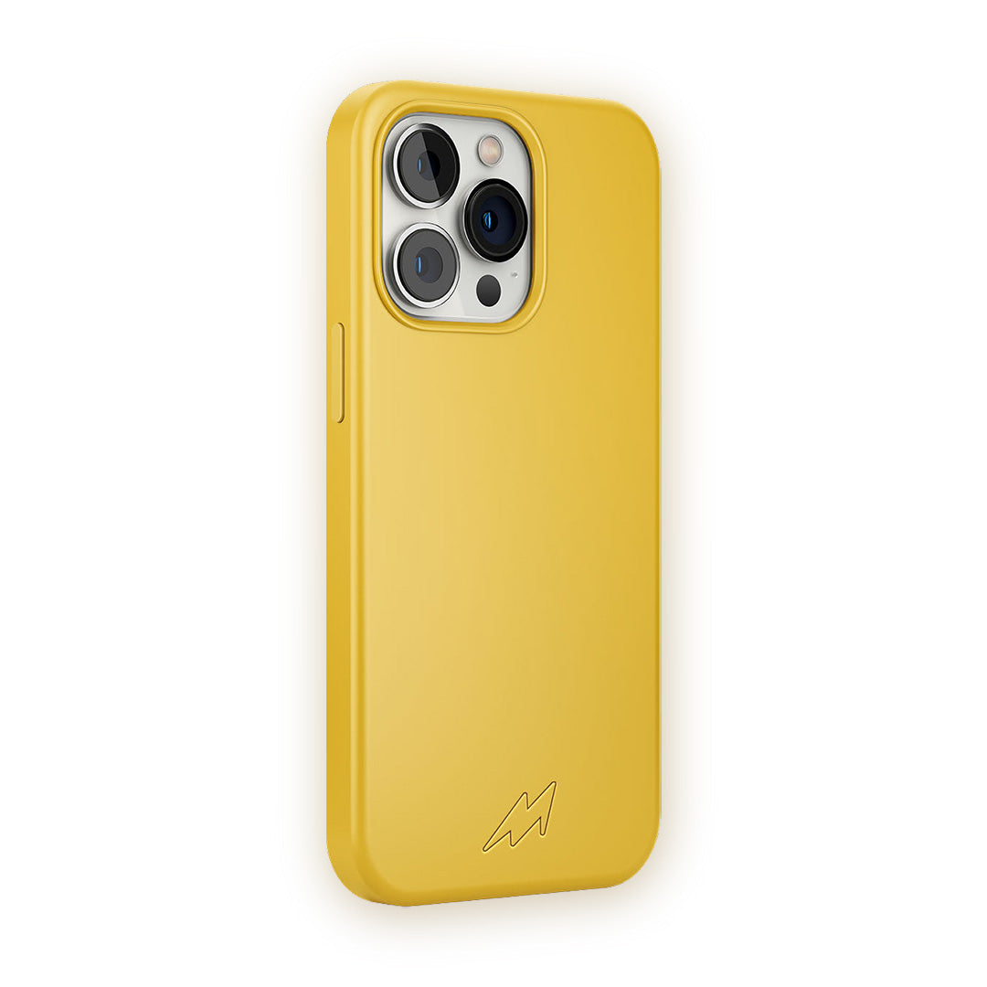 Basics iPhone 12 Silicone Case Yellow | Macmerise