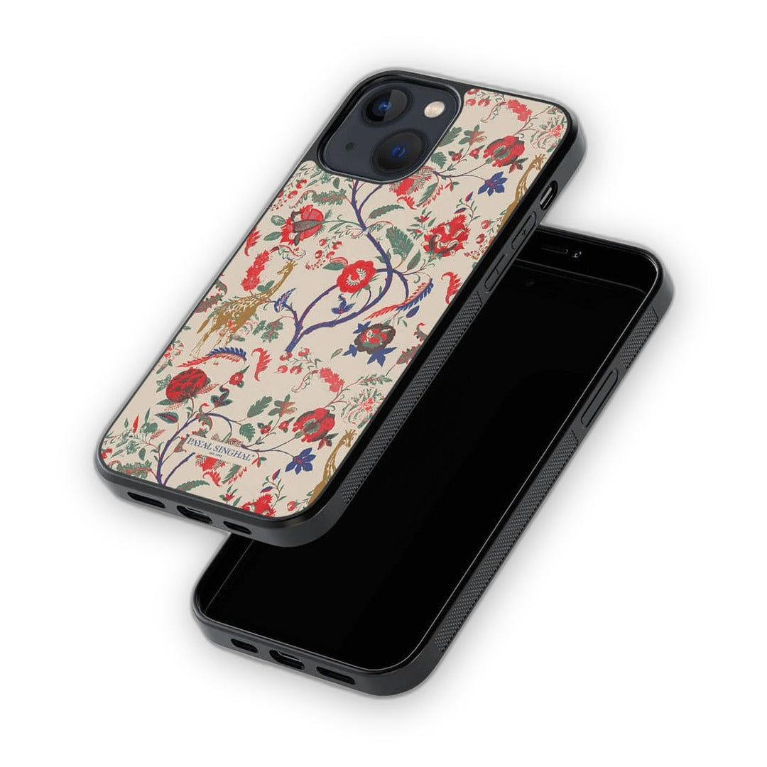 Payal Singhal Giraffe Print Glass iPhone Case for iPhone 13 Mini | Macmerise
