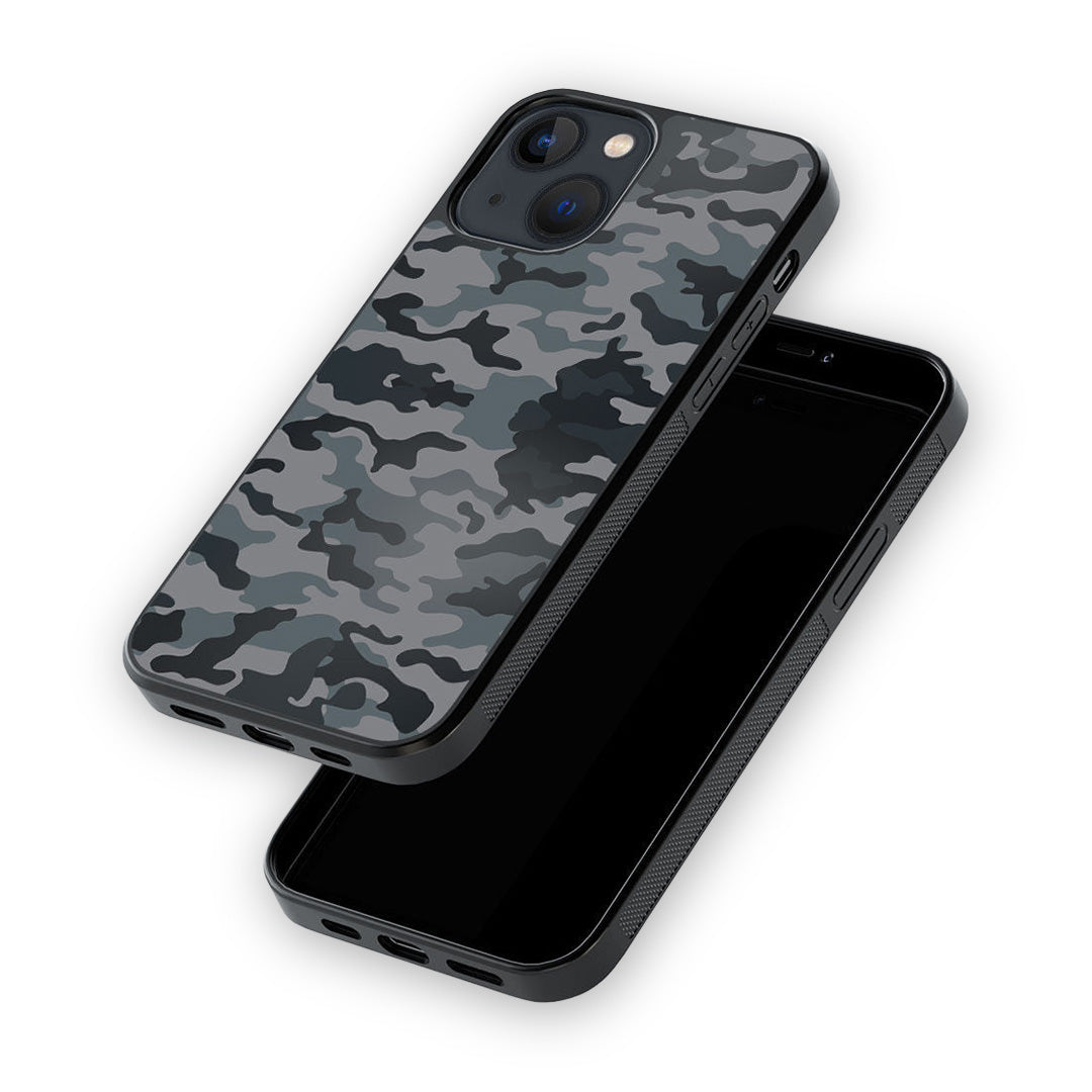 Camo iPhone 13 Mini Cover Gun Metal - detail view | Macmerise
