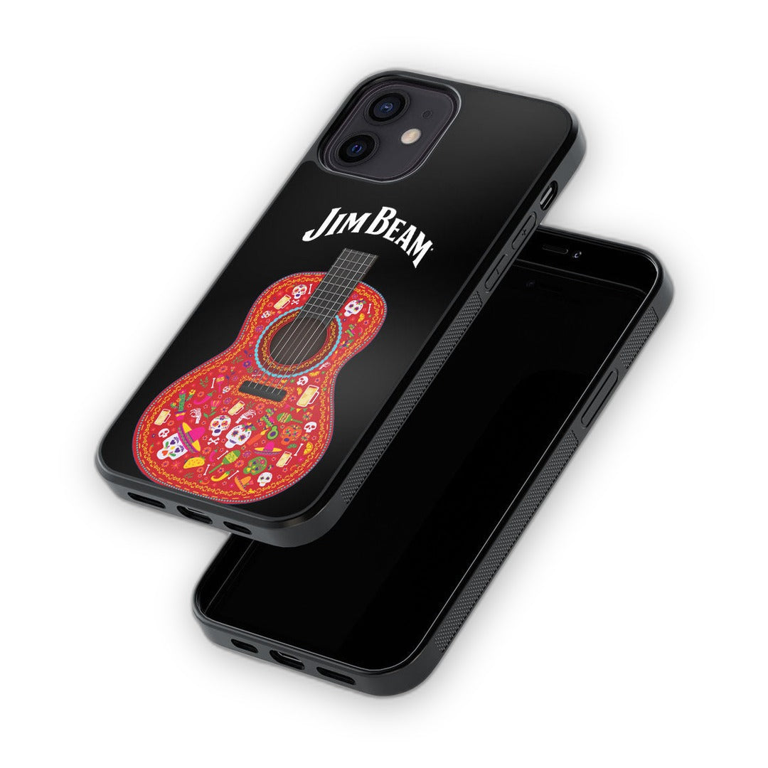 Jim Beam Guitar Black Glass iPhone Case for iPhone 12 | Macmerise