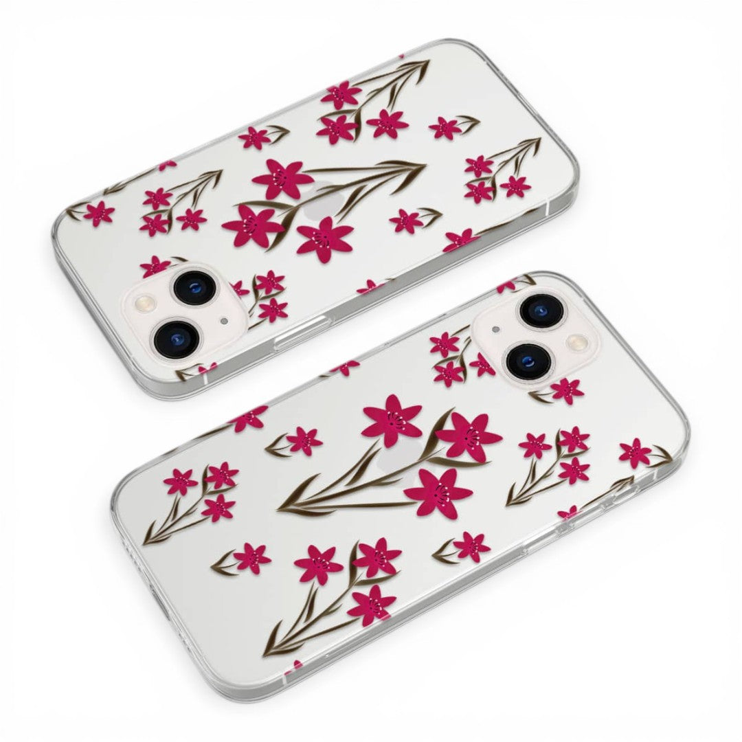 Sk Zephyr Pink Lily Glass iPhone Case for iPhone 13 Mini | Macmerise
