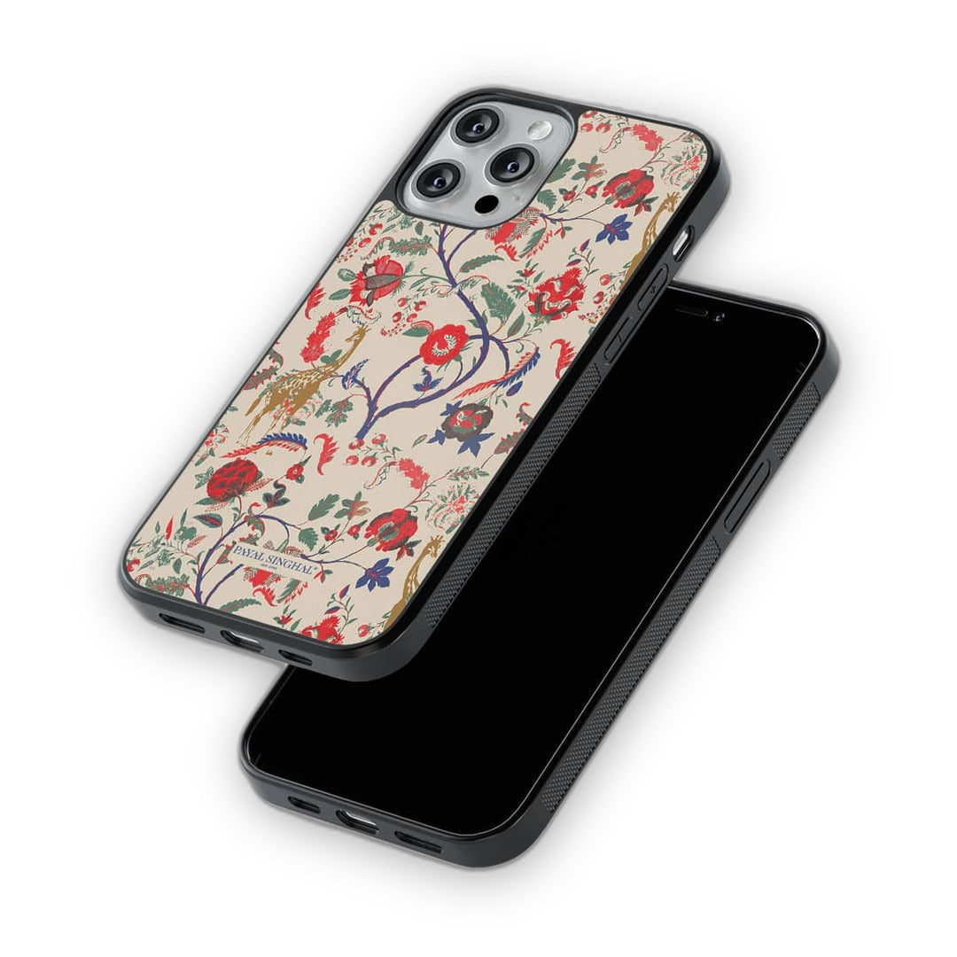Payal Singhal Giraffe Print Glass iPhone Case for iPhone 13 Pro | Macmerise