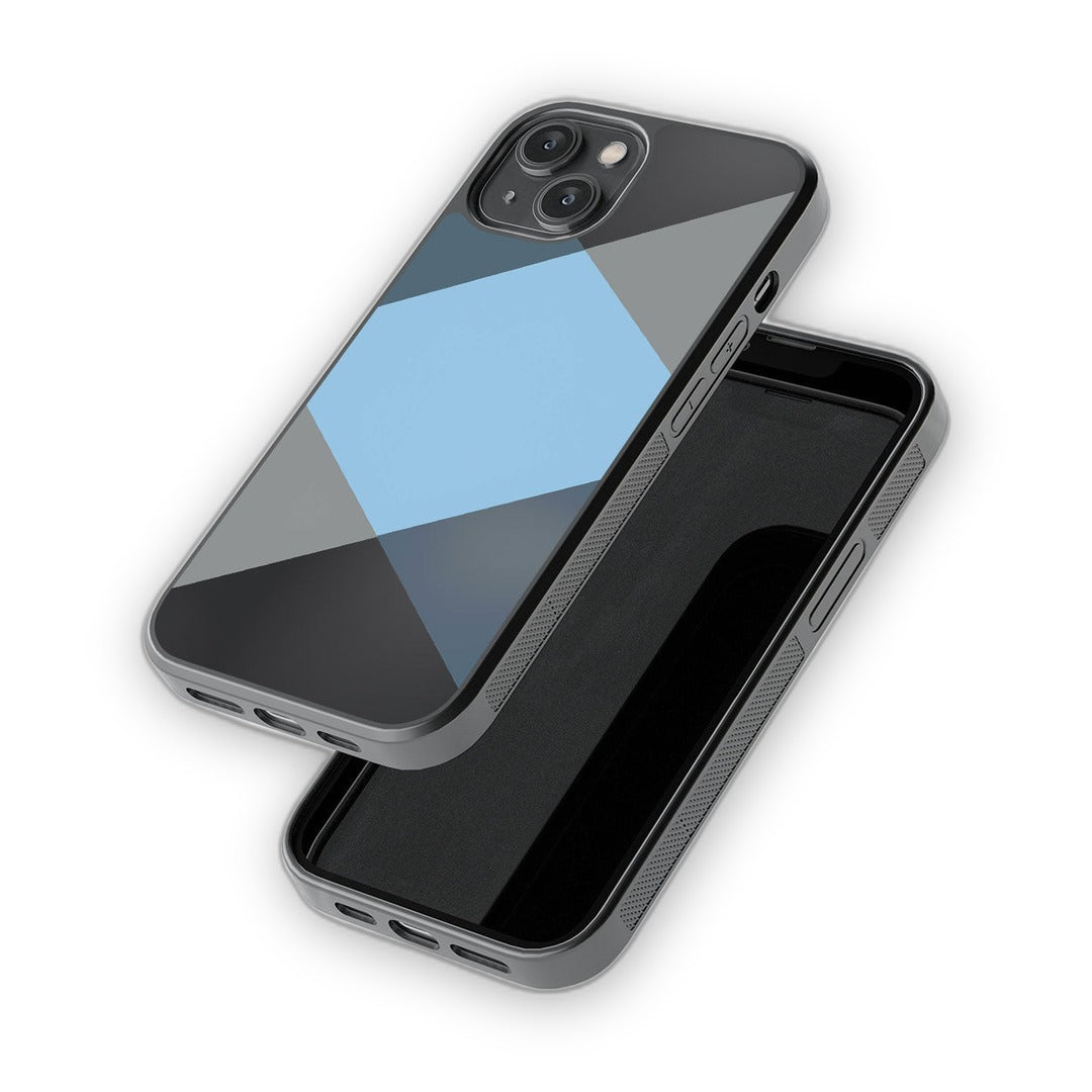Criss Cross Blue Glass iPhone Case for iPhone 14 | Macmerise
