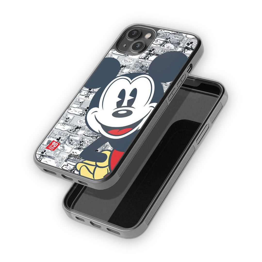 Mickey Comic Strip Glass iPhone Case for iPhone 14 Plus | Macmerise