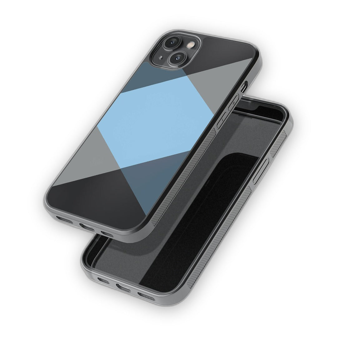 Criss Cross iPhone 14 Plus Cover Blue - detail view | Macmerise