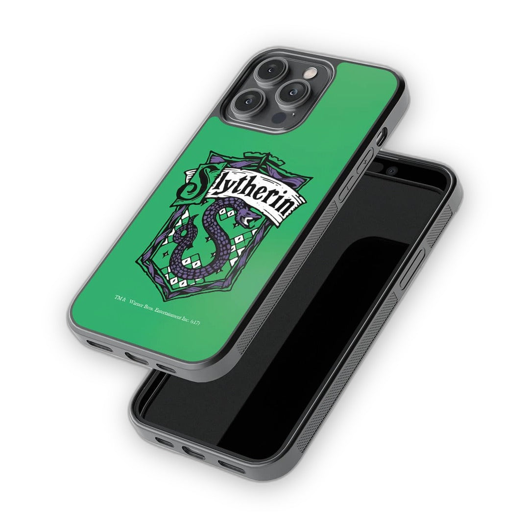 Crest Slytherin Glass iPhone Case for iPhone 14 Pro Max | Macmerise