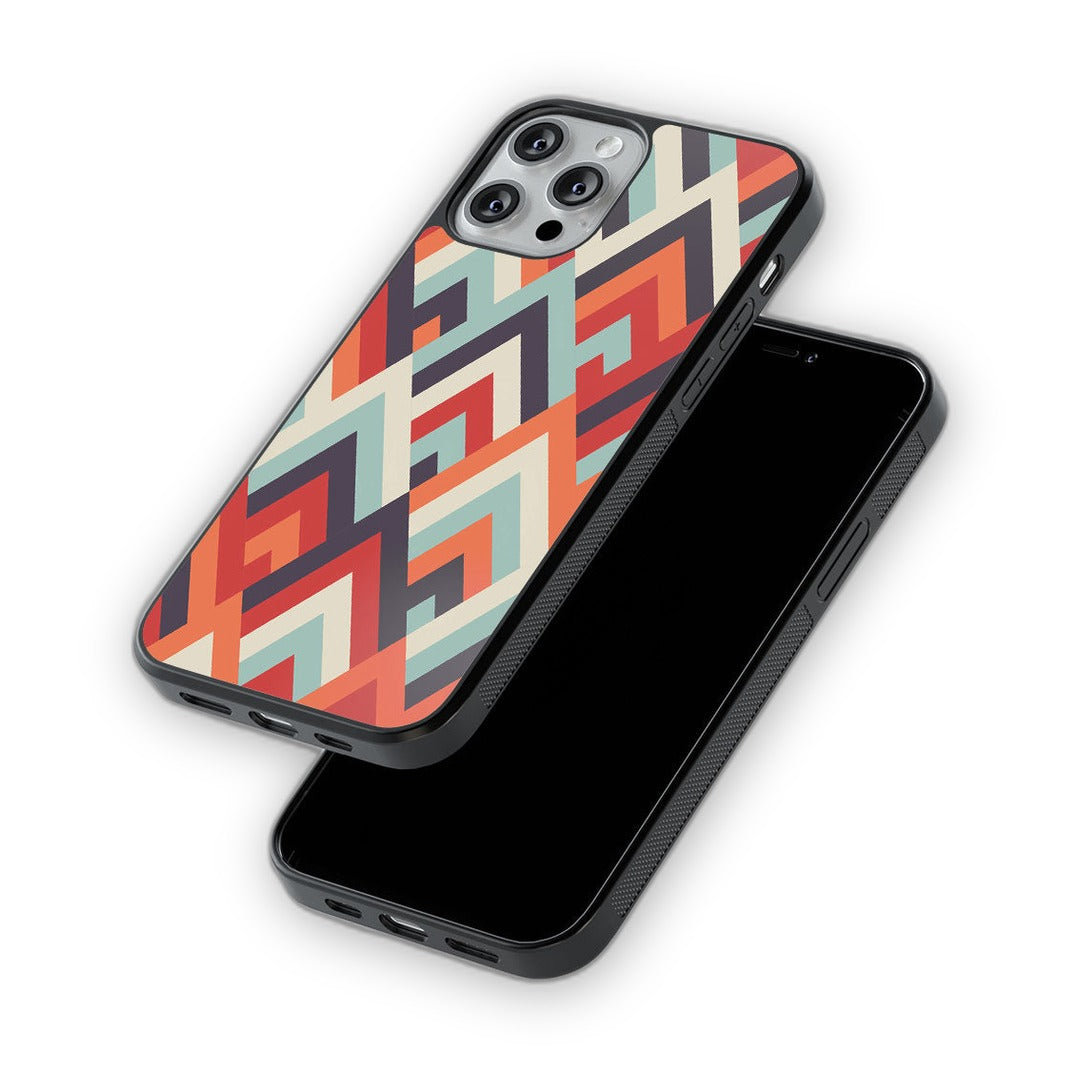 Symmetric Chevron Glass iPhone Case for iPhone 13 Pro Max | Macmerise