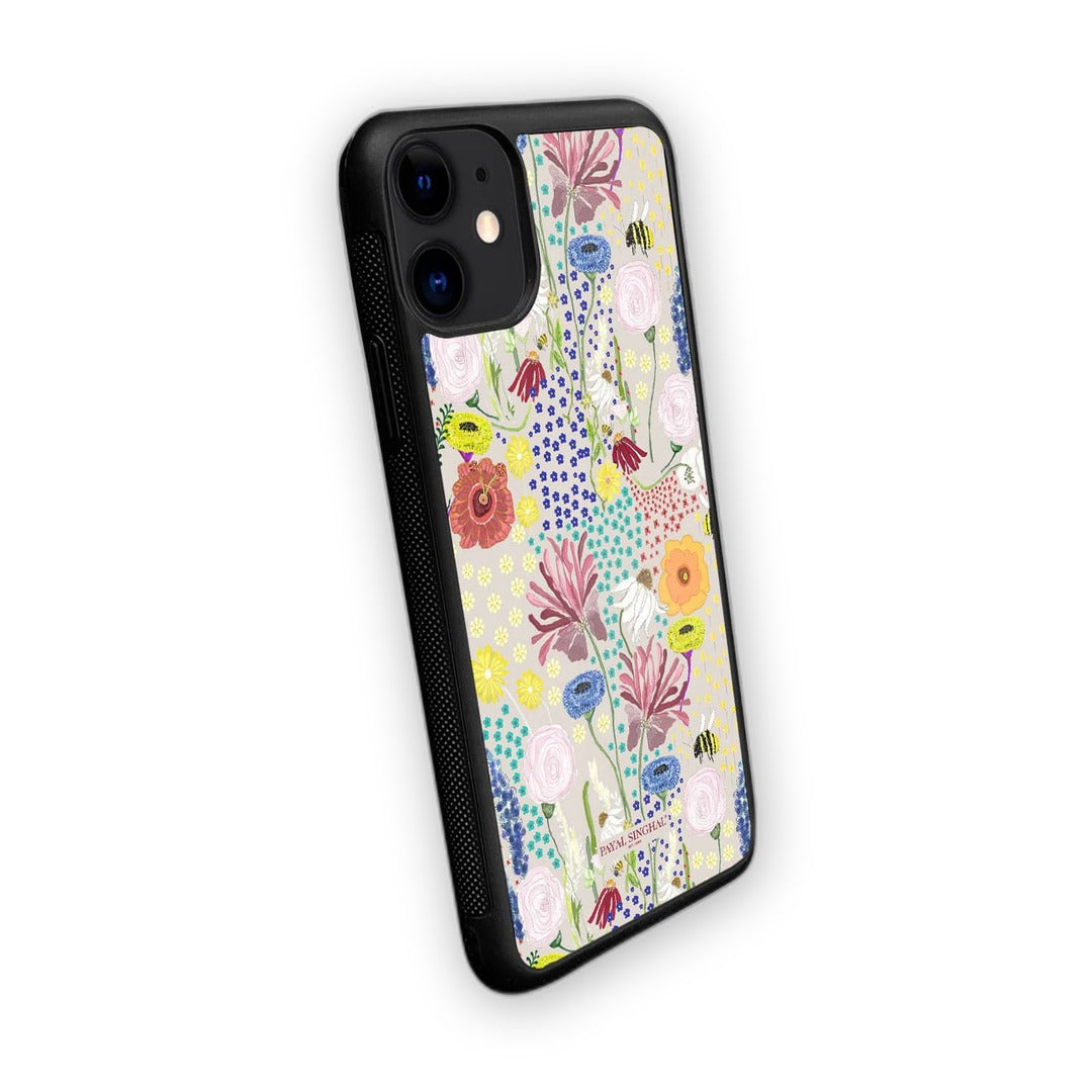 Payal Singhal Bee Garden Stone Glass iPhone Case for iPhone 11 | Macmerise