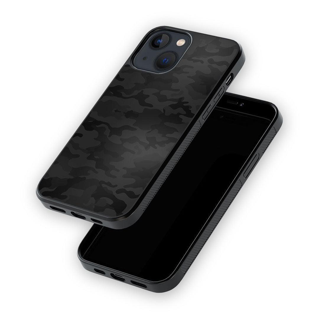 Camo Army Black Glass iPhone Case for iPhone 13 | Macmerise