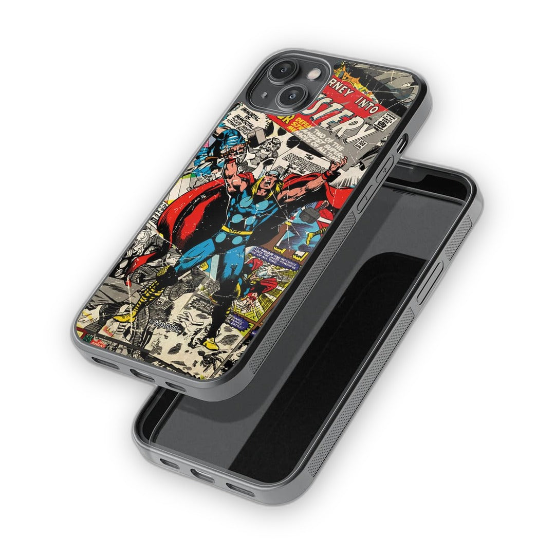 Comic Thor Glass iPhone Case for iPhone 14 Plus | Macmerise