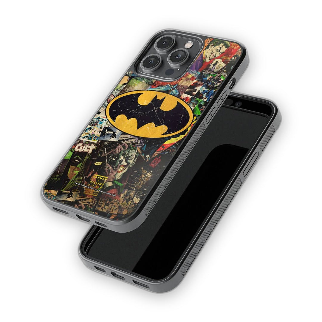 Comic Bat Glass iPhone Case for iPhone 14 Pro Max | Macmerise
